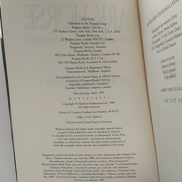 Dark Horse: The Private Life of George Harrison, Hardcover, First Printing '90 - Picture 5 of 13